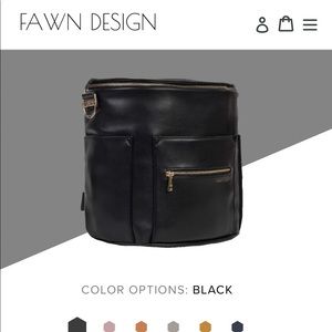 Fawn Design Black Original Diaper Bag